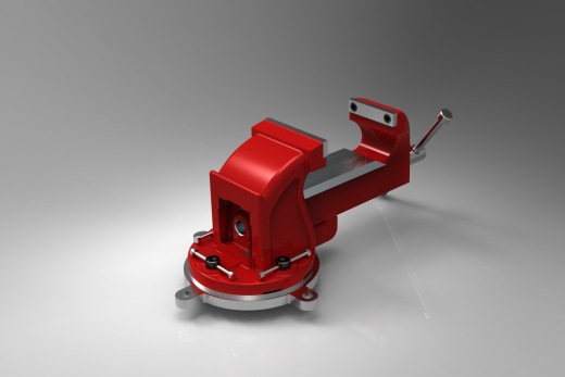 虎钳台钳卡钳-bench-vise--2 STP STL X_T缩略图
