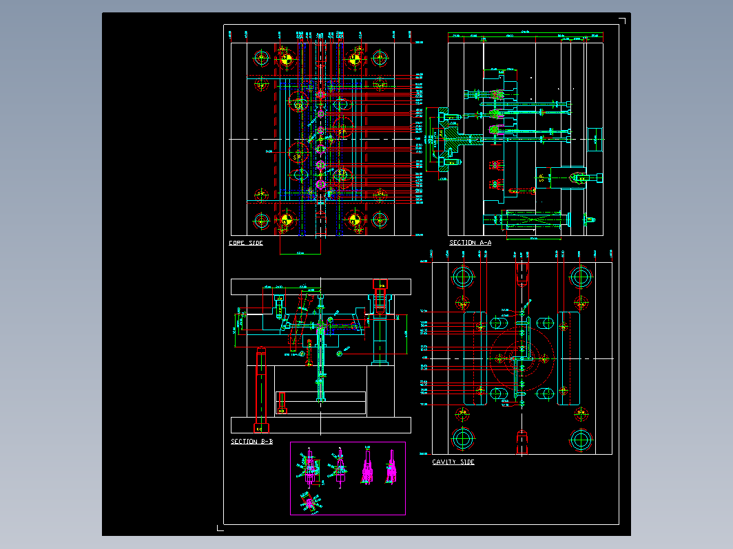 模具结构图—078行位进胶