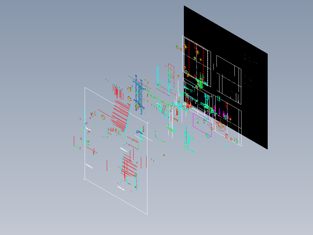 模具结构图—078行位进胶