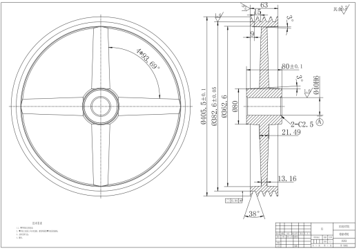 六种带轮的cad2维图， cad3维图缩略图