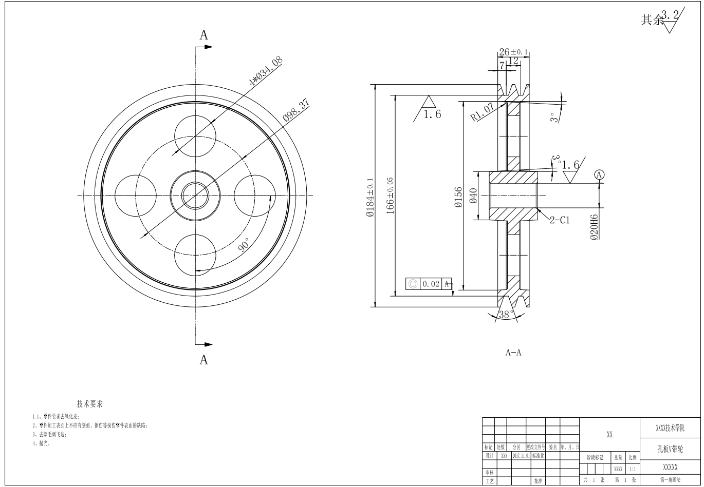 六种带轮的cad2维图， cad3维图