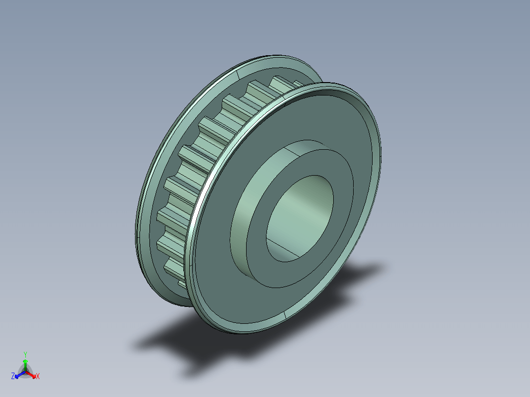 六种带轮的cad2维图， cad3维图