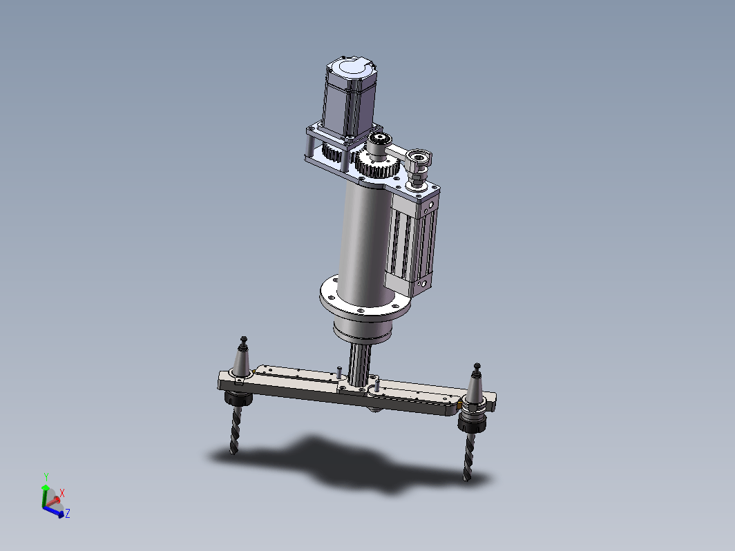 加工中心自动换刀机械手（ATC）结构设计三维SW2019带参+CAD+说明书