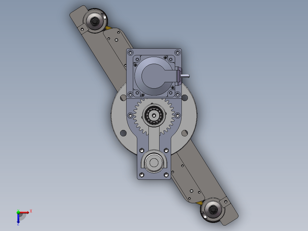 加工中心自动换刀机械手（ATC）结构设计三维SW2019带参+CAD+说明书