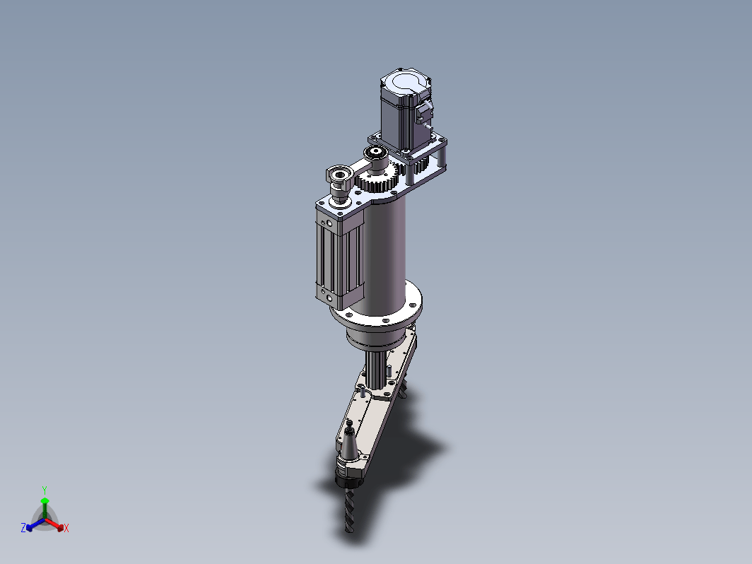 加工中心自动换刀机械手（ATC）结构设计三维SW2019带参+CAD+说明书