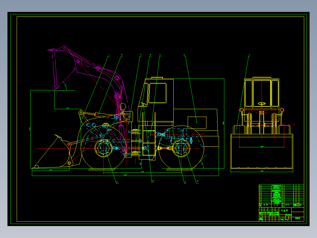 CAD ZL15型轮式装载机