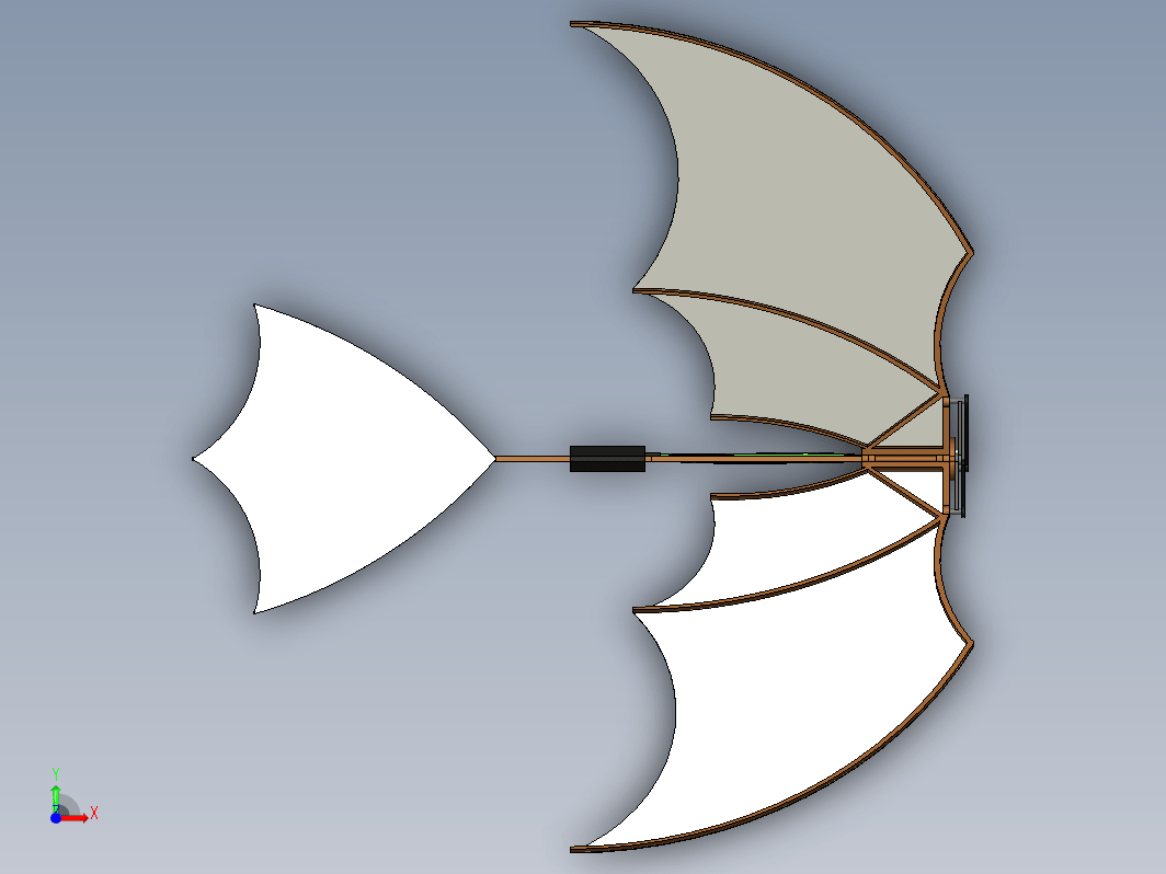 Ornithopter扑翼机线条结构