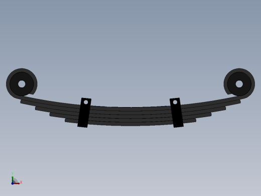钢板弹簧3D模型缩略图