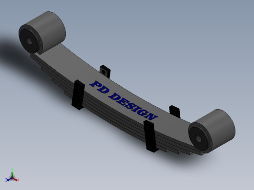 钢板弹簧3D模型缩略图