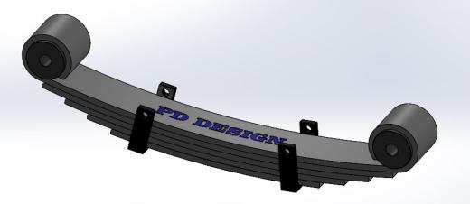 钢板弹簧3D模型缩略图