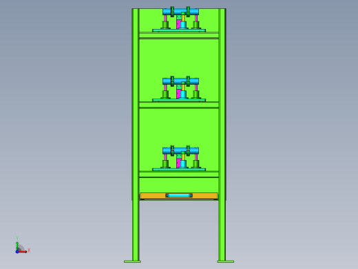 模具工装缓冲架模型设计图缩略图