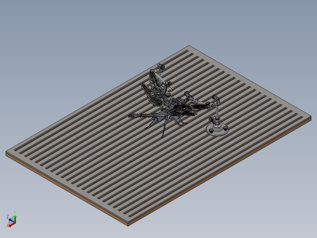 【194】金属板片拼图-蜻蜓 SW设计