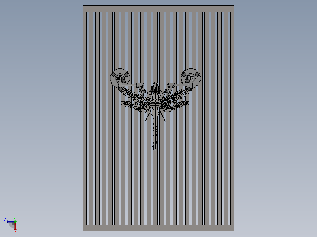【194】金属板片拼图-蜻蜓 SW设计