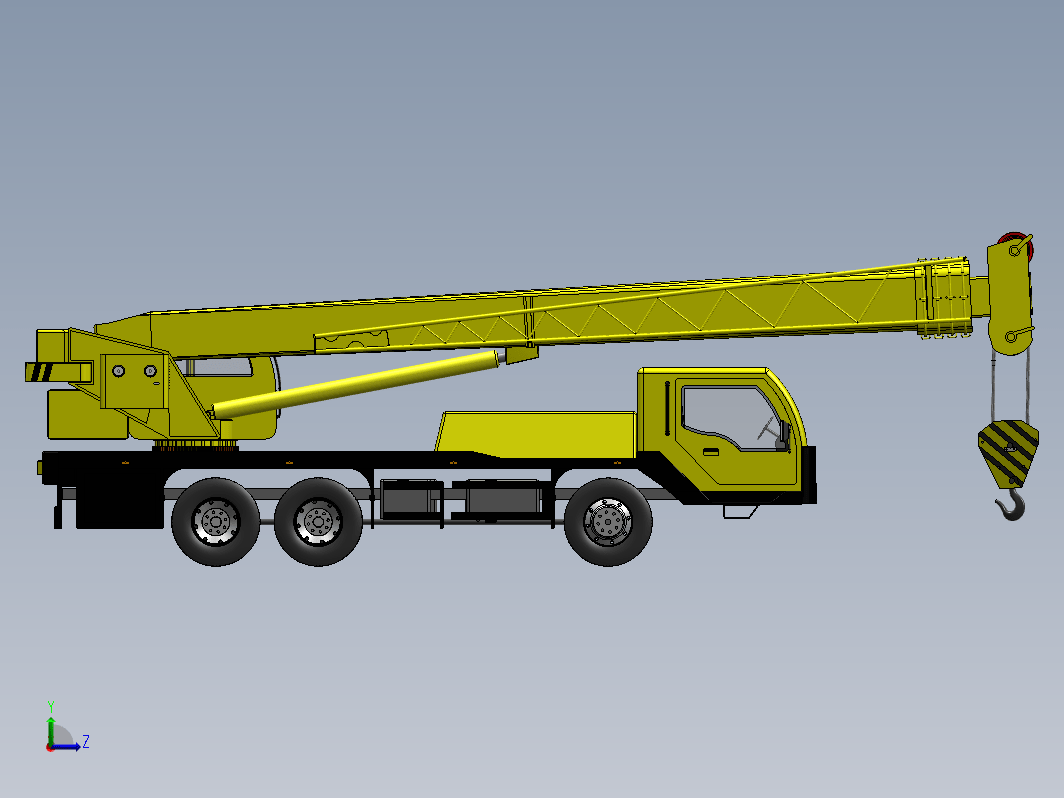 卡车吊车模型3D图 