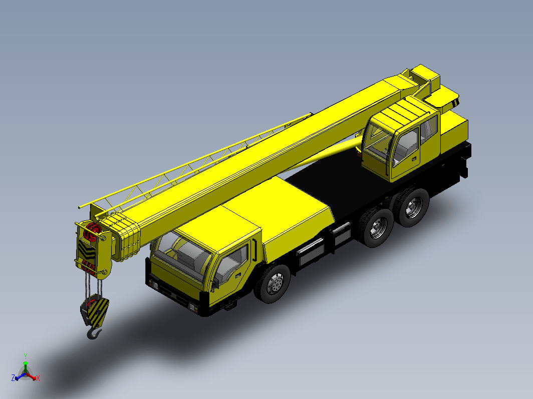 卡车吊车模型3D图 