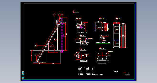 F0327-斗式提升机CAD图纸