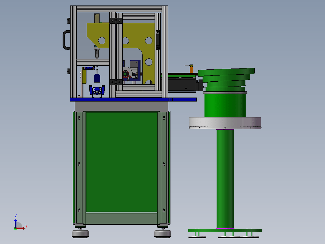 全自动进料插件机3D数模图纸 Solidworks2018设计 附STEP