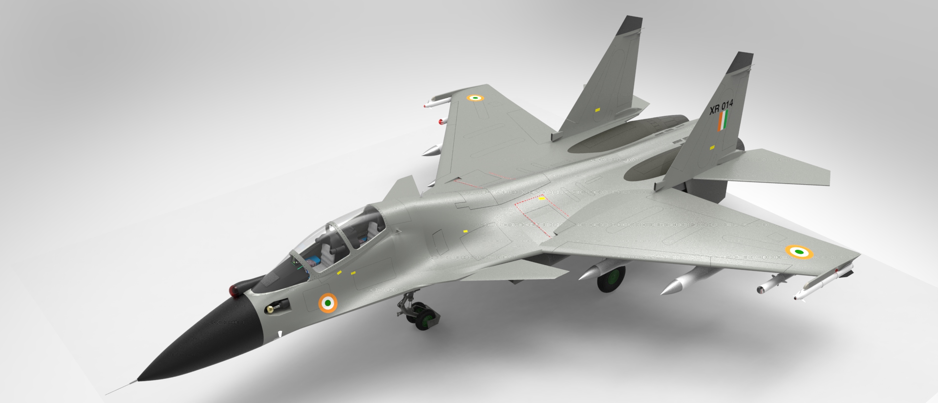 sukhoi-30mki战斗机3D图纸 IGS格式