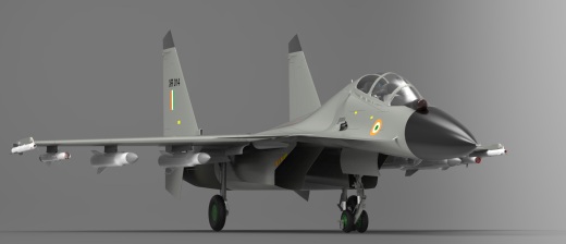 sukhoi-30mki战斗机3D图纸 IGS格式缩略图