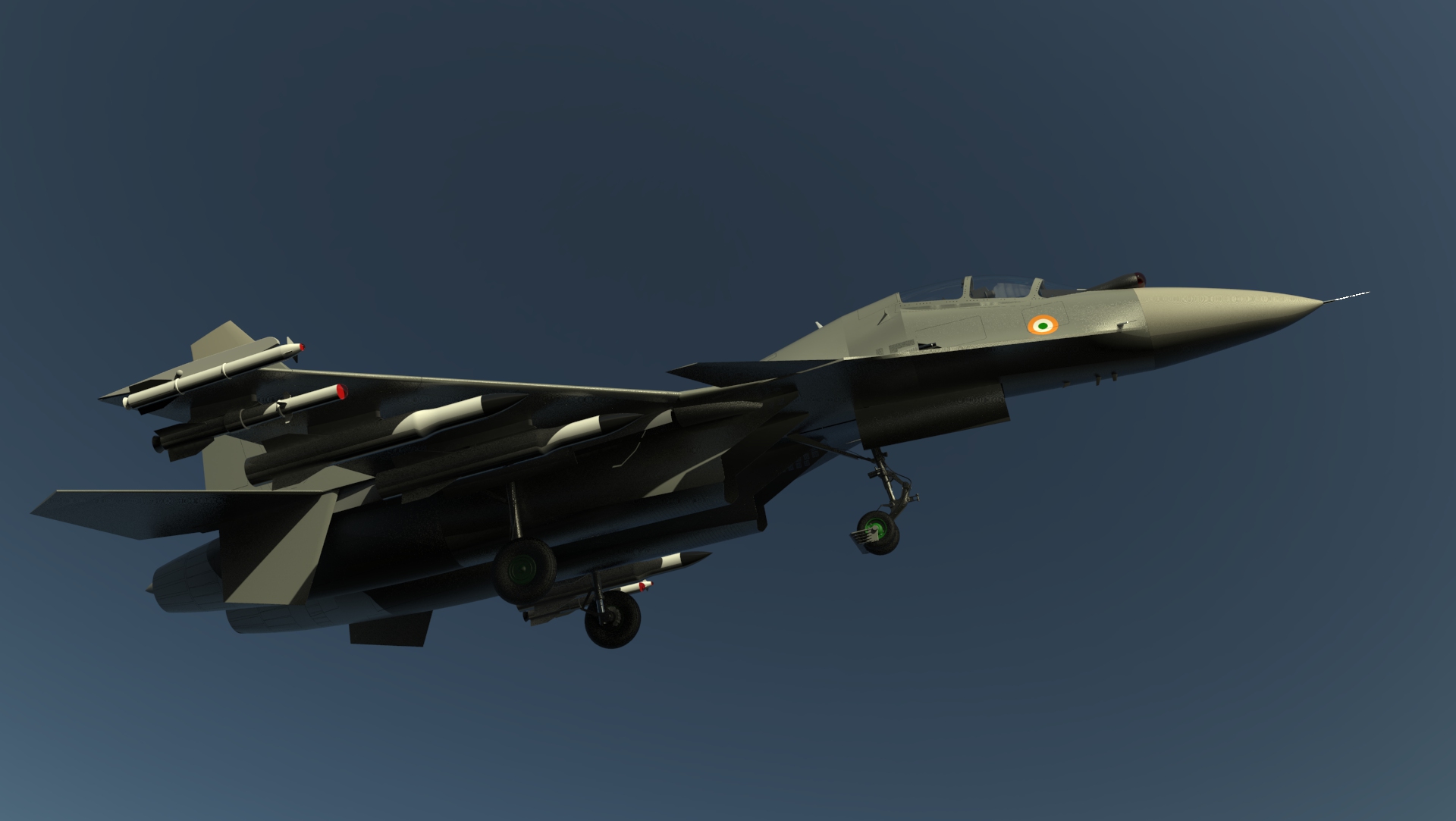 sukhoi-30mki战斗机3D图纸 IGS格式