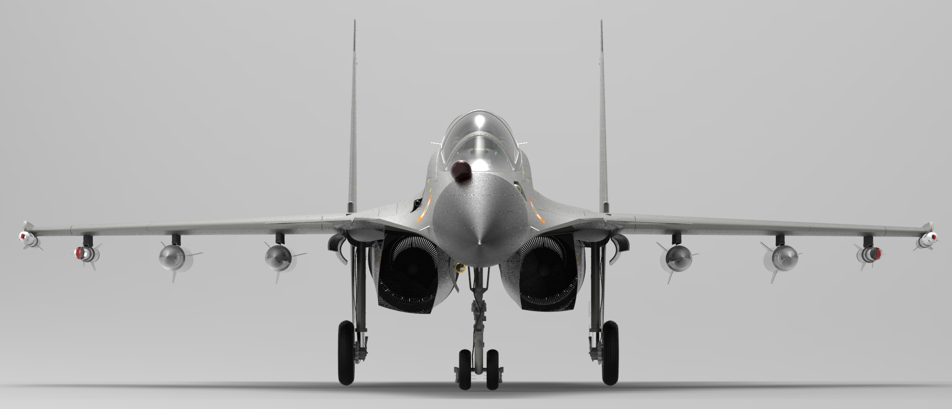 sukhoi-30mki战斗机3D图纸 IGS格式