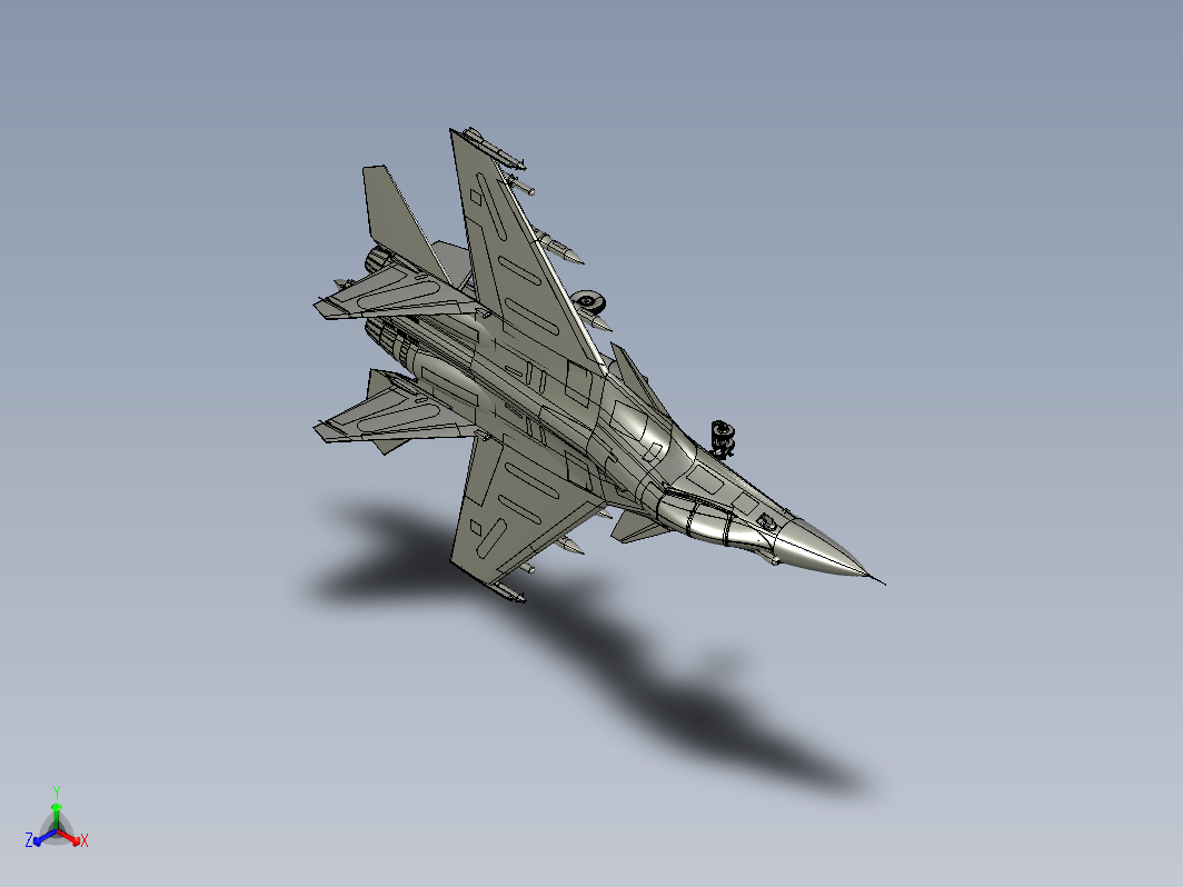 sukhoi-30mki战斗机3D图纸 IGS格式