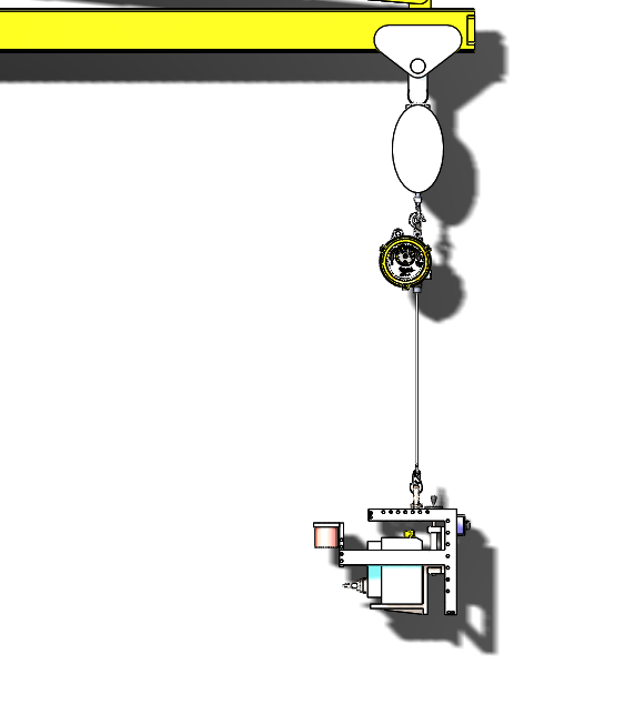 Marking fixture with crane起重机吊臂结构