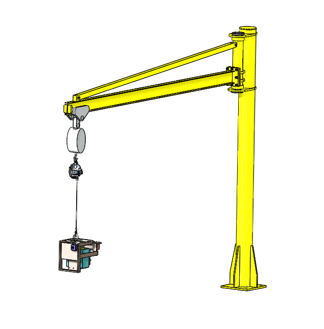 Marking fixture with crane起重机吊臂结构