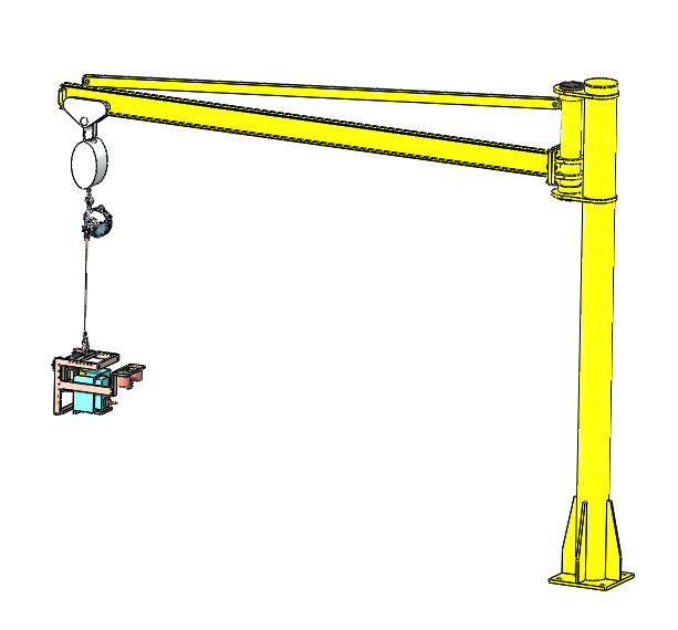 Marking fixture with crane起重机吊臂结构