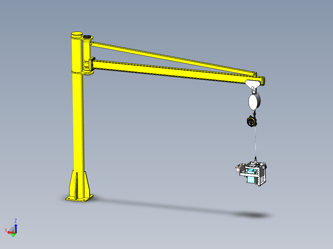 Marking fixture with crane起重机吊臂结构