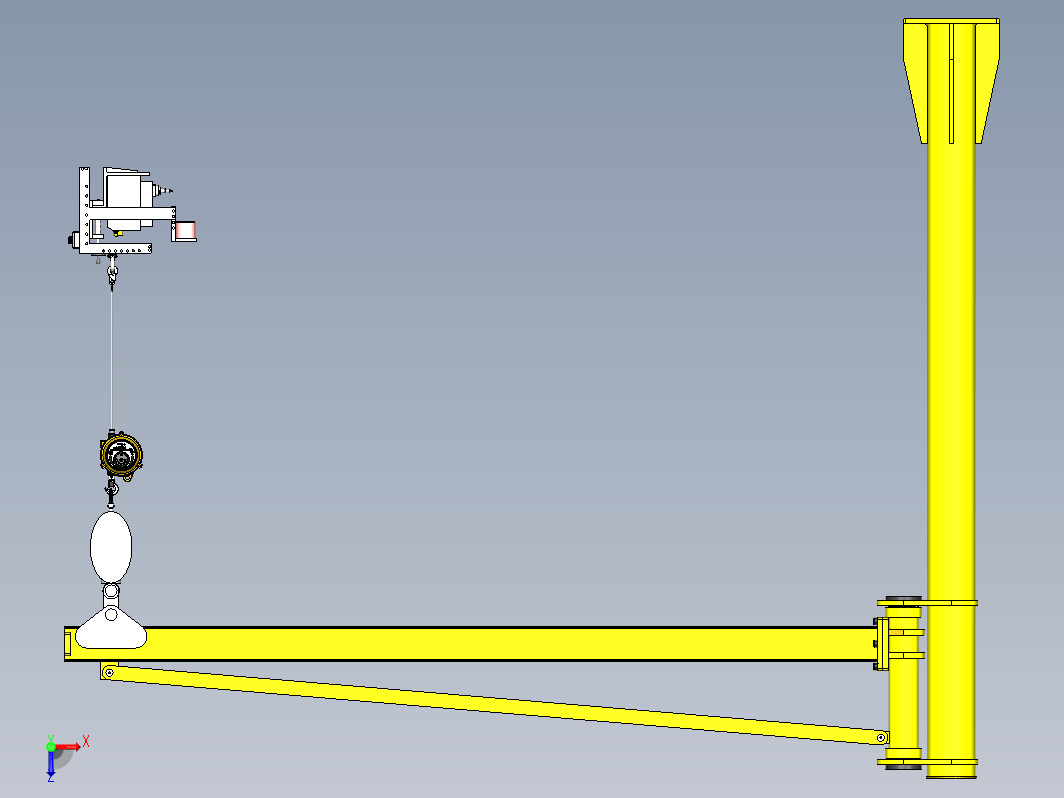 Marking fixture with crane起重机吊臂结构