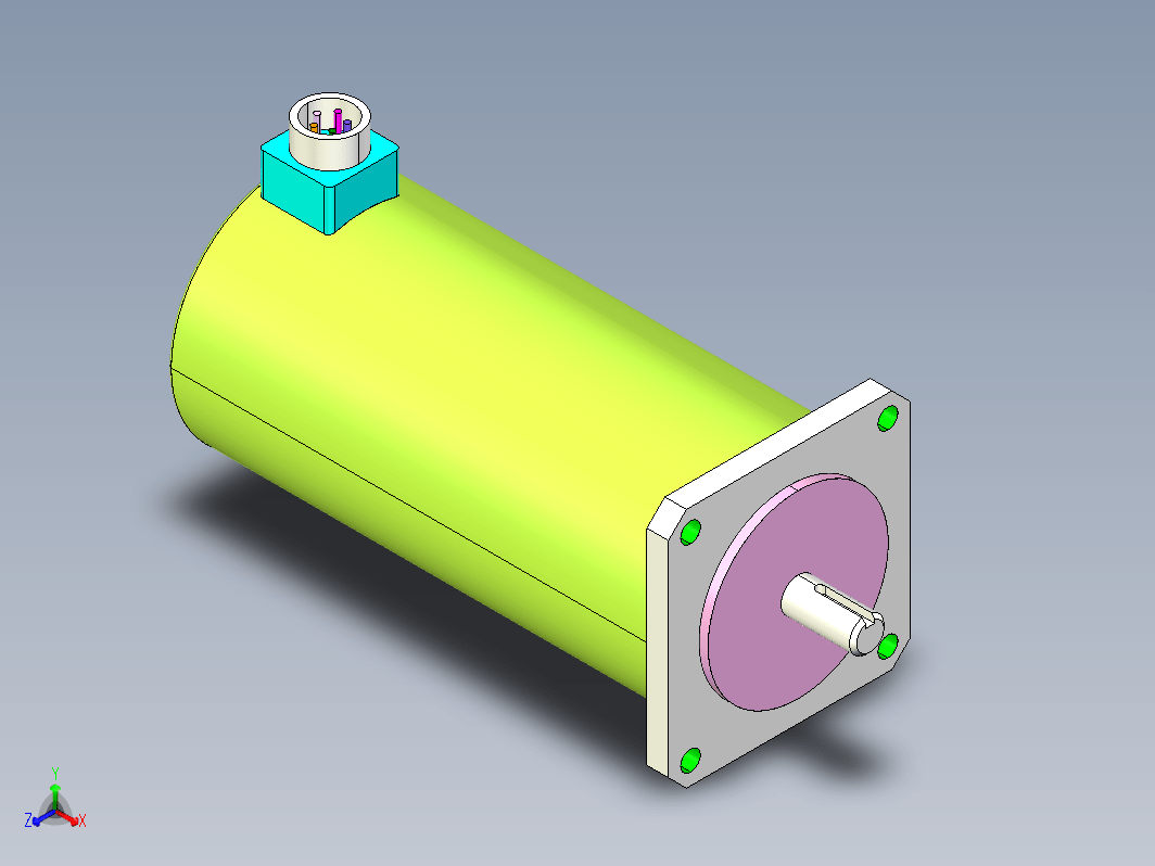 YK31328A  130mm三相步进电机（3D）