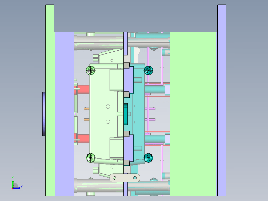 汽车前雾灯壳体全套模具图