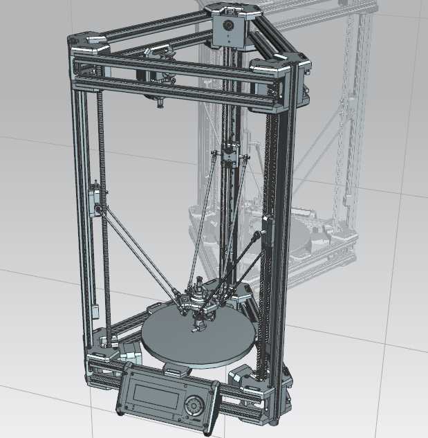 169科塞尔三角洲3D打印机UG设计