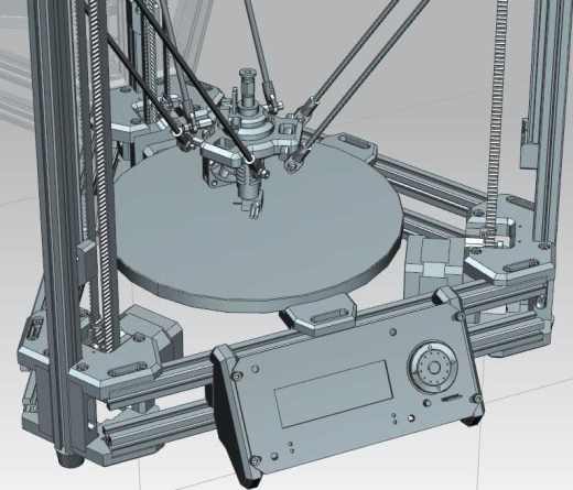 169科塞尔三角洲3D打印机UG设计缩略图