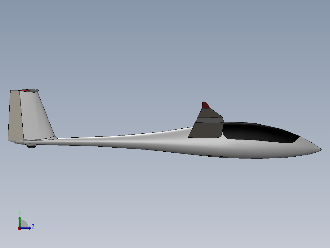 飞机 nimbus 4 glider SolidWorks igs stp STP IGS SW STL