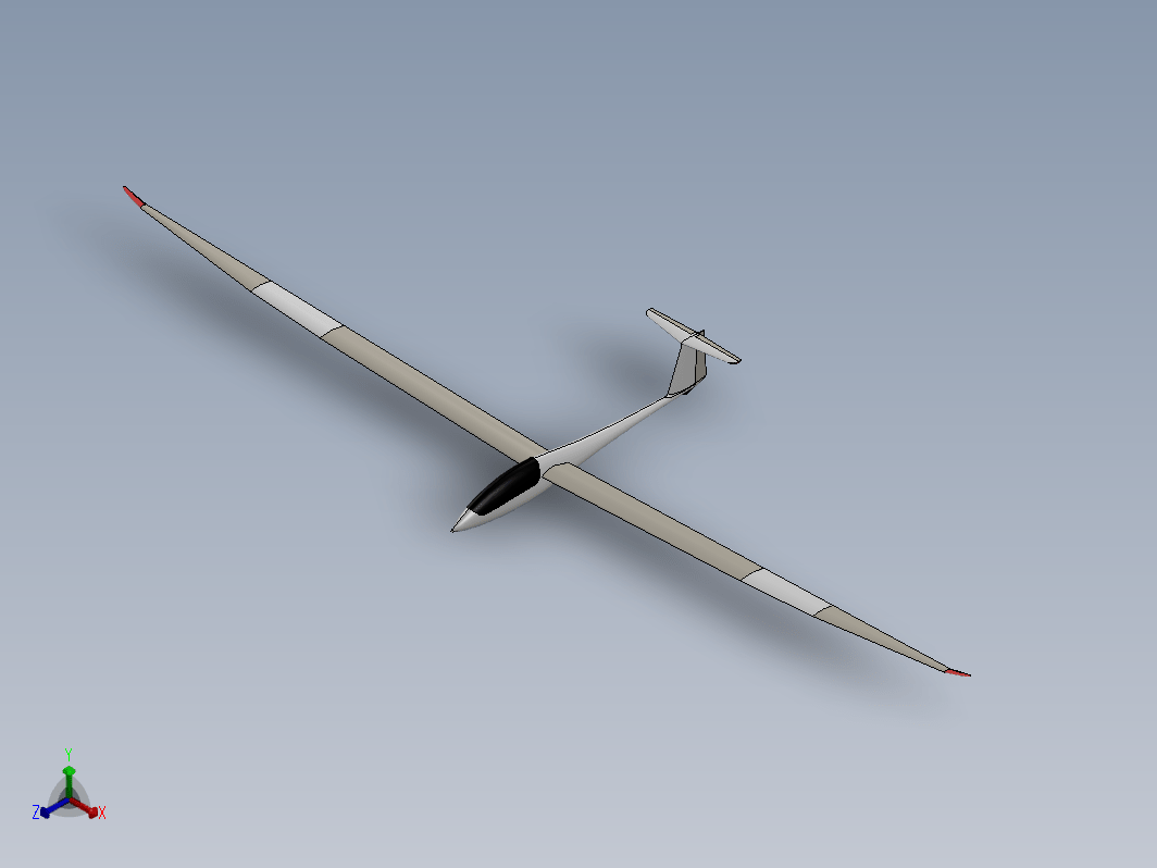 飞机 nimbus 4 glider SolidWorks igs stp STP IGS SW STL