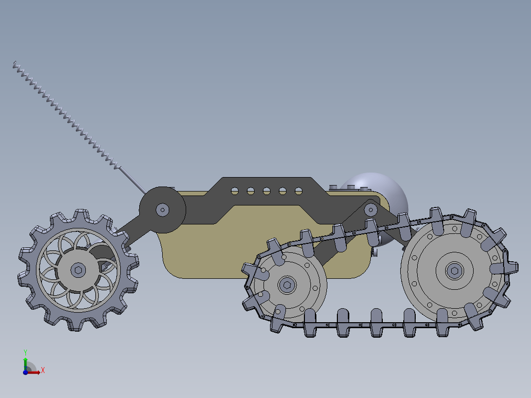 简易履带轮无人车UGV