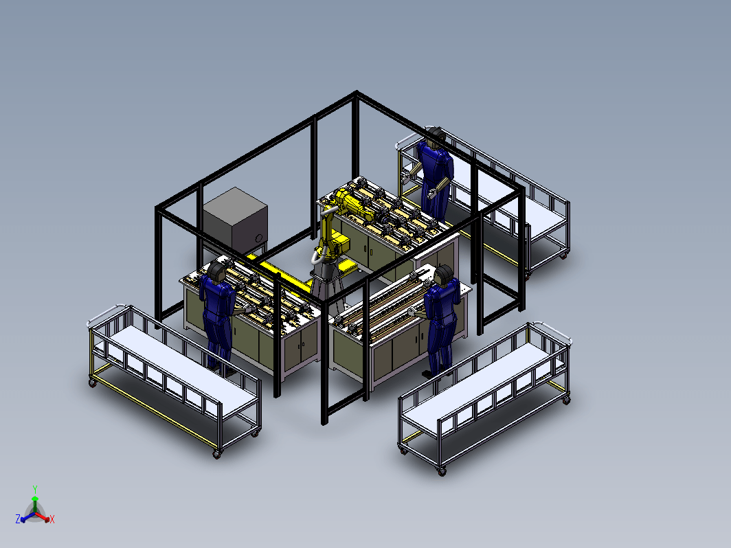 电梯地坎托架-门楣三工位焊接工作站