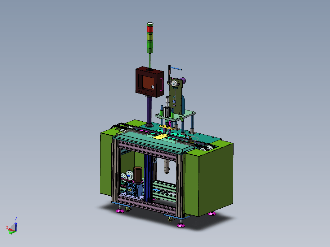 口罩机耳带半自动焊接机（焊带机）3D+工程图