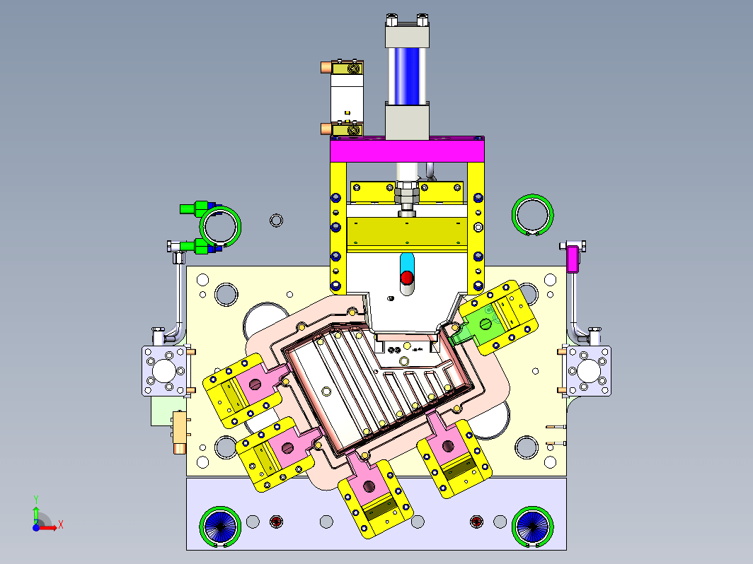 后模进胶机构(出口模具)