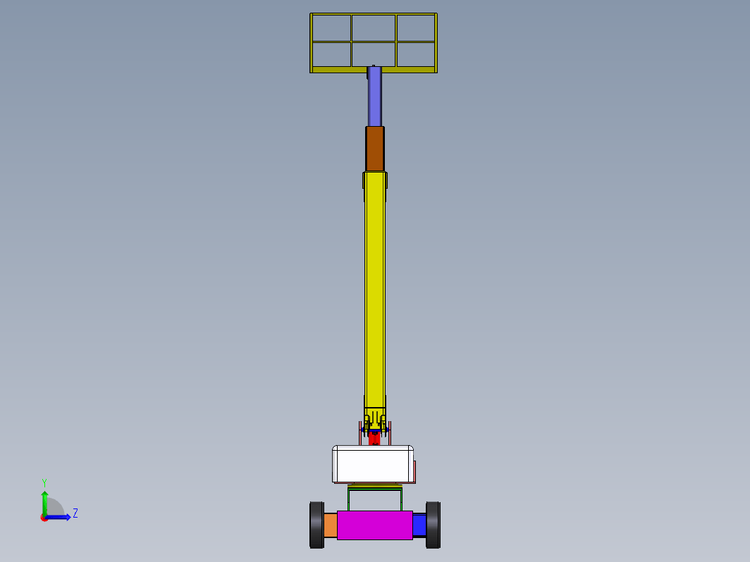 GKC25A自行式高空作业车三维SW2012带参