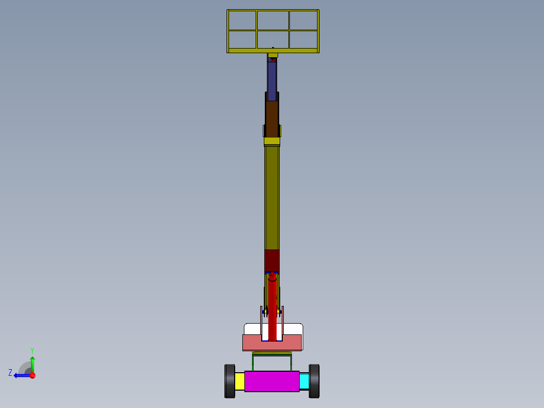 GKC25A自行式高空作业车三维SW2012带参