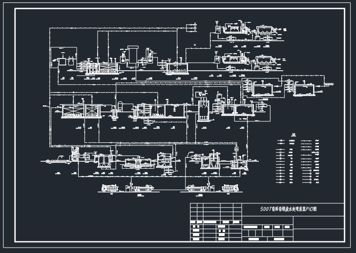 500T香料香精废水处理装置工艺流程图PID图
