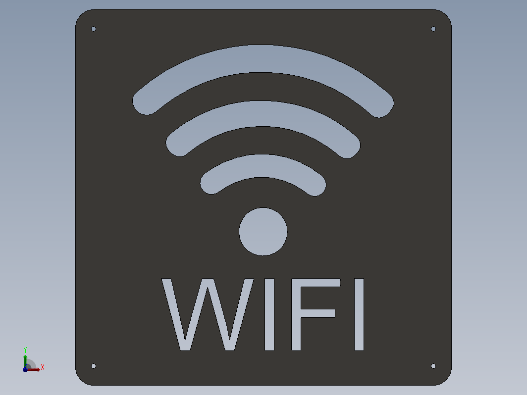 Wifi 标志 10x10 钣金