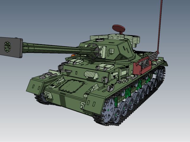 Panzerkampfwagen IV德军坦克模型