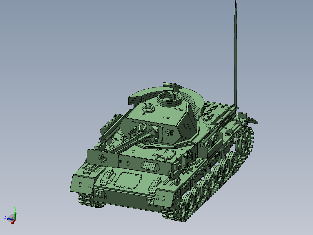 Panzerkampfwagen IV德军坦克模型