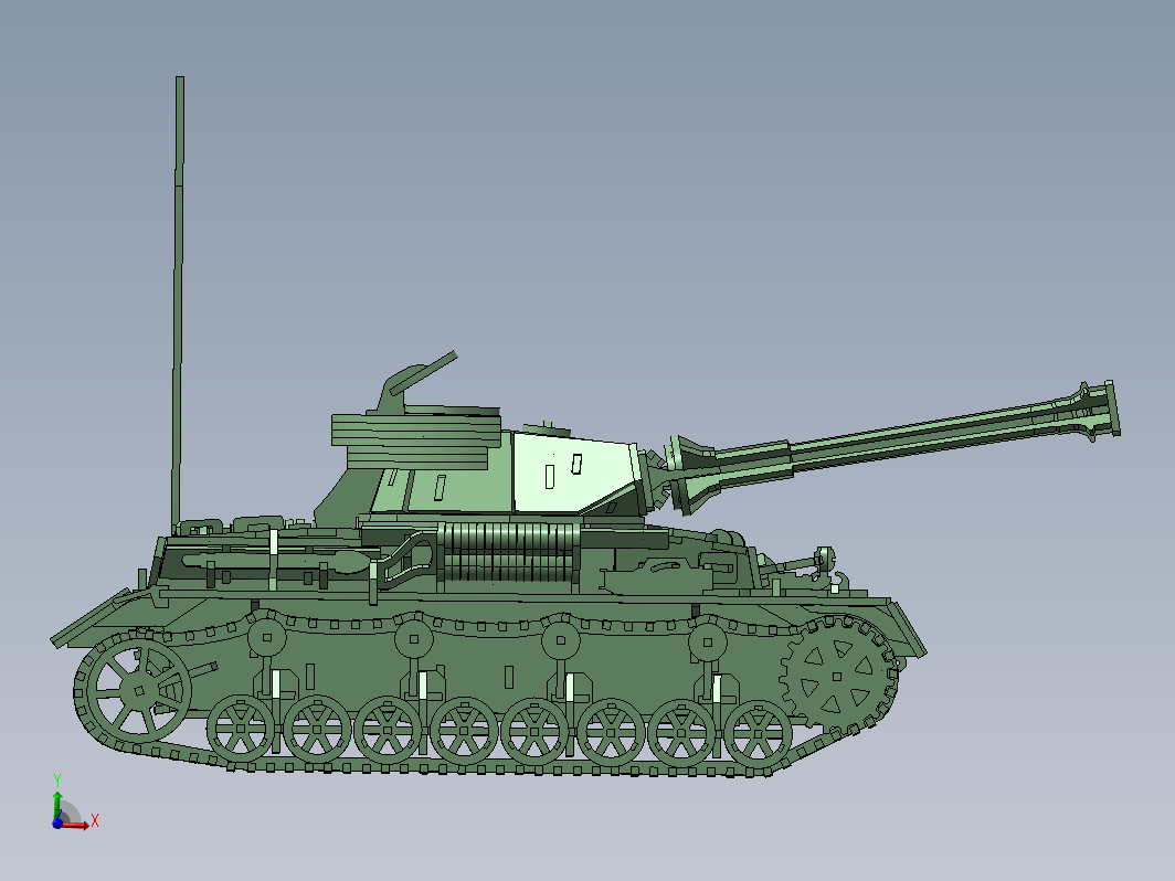 Panzerkampfwagen IV德军坦克模型