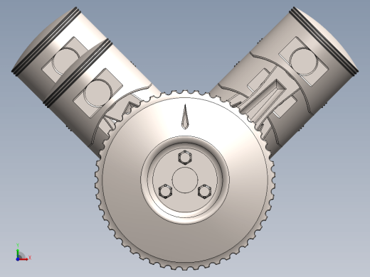 Solid Works V8 发动机运动缩略图