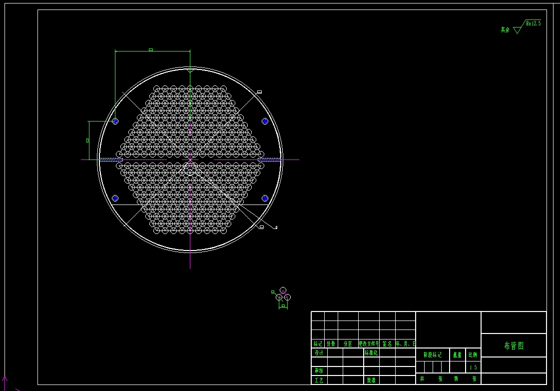 管壳式，列管式热交换器 CAD+设计说明书